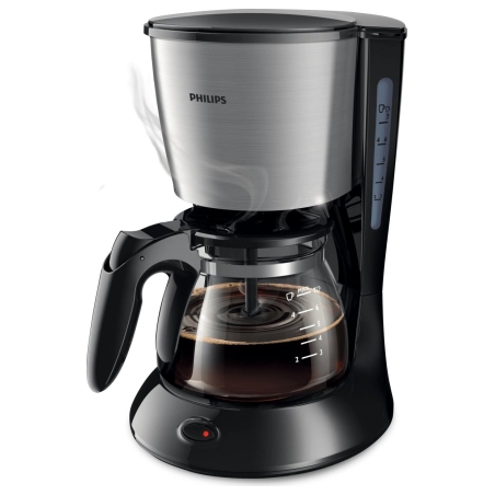 Philips Daily Collection Coffee maker HD7435/20 With glass jug Black & metal / HD7435/20