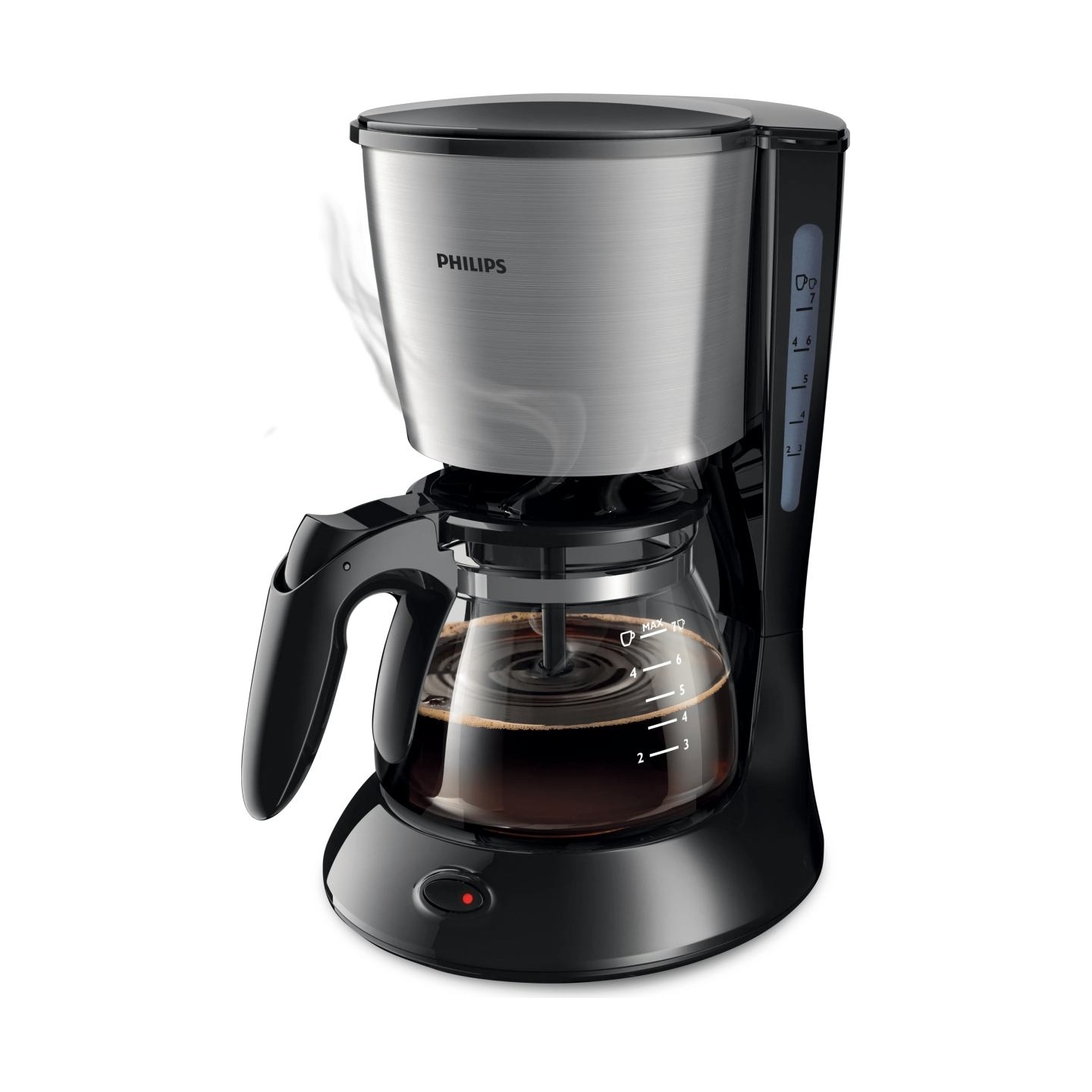 Philips Daily Collection Coffee maker HD7435/20 With glass jug Black & metal / HD7435/20