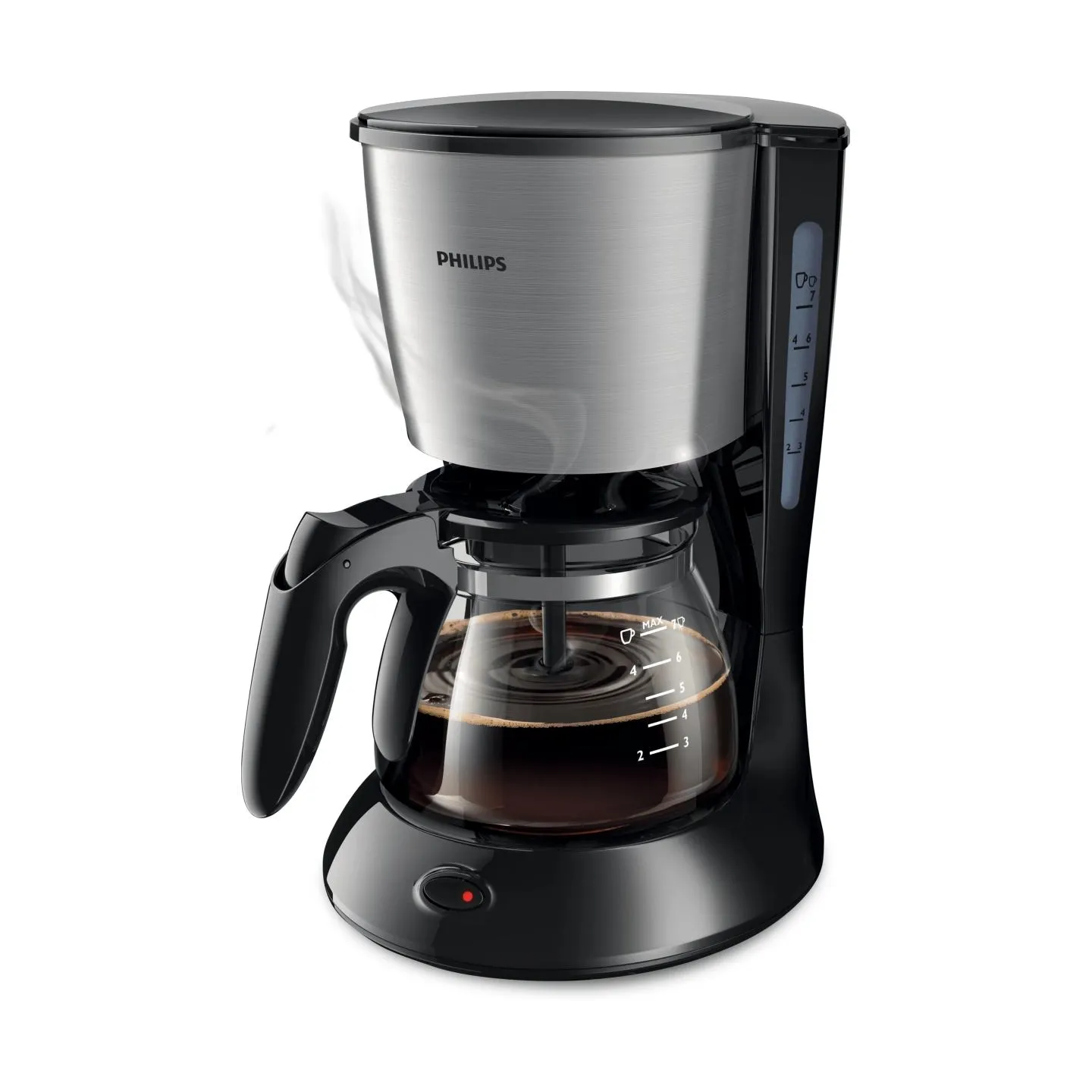 Philips Daily Collection Coffee maker HD7435/20 With glass jug Black & metal / HD7435/20