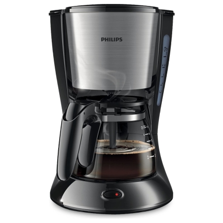 Philips Daily Collection Coffee maker HD7435/20 With glass jug Black & metal / HD7435/20