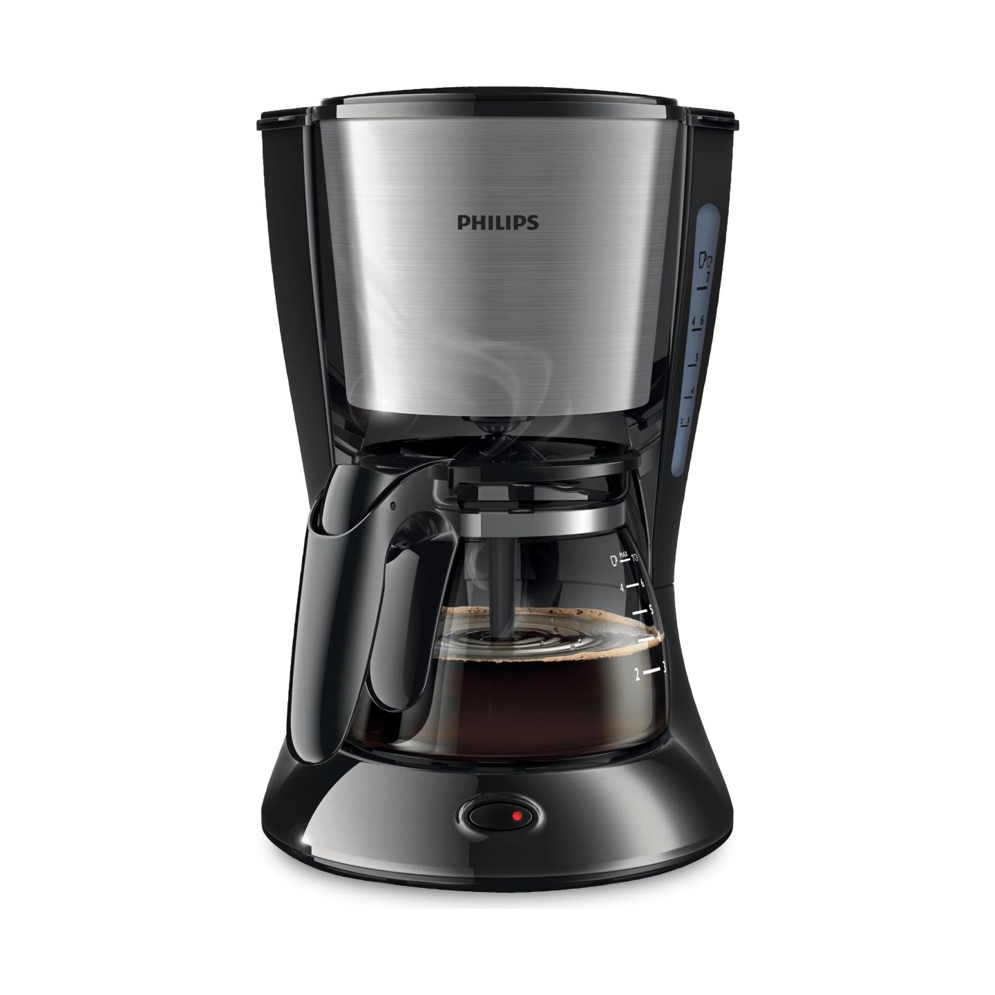 Philips Daily Collection Coffee maker HD7435/20 With glass jug Black & metal / HD7435/20