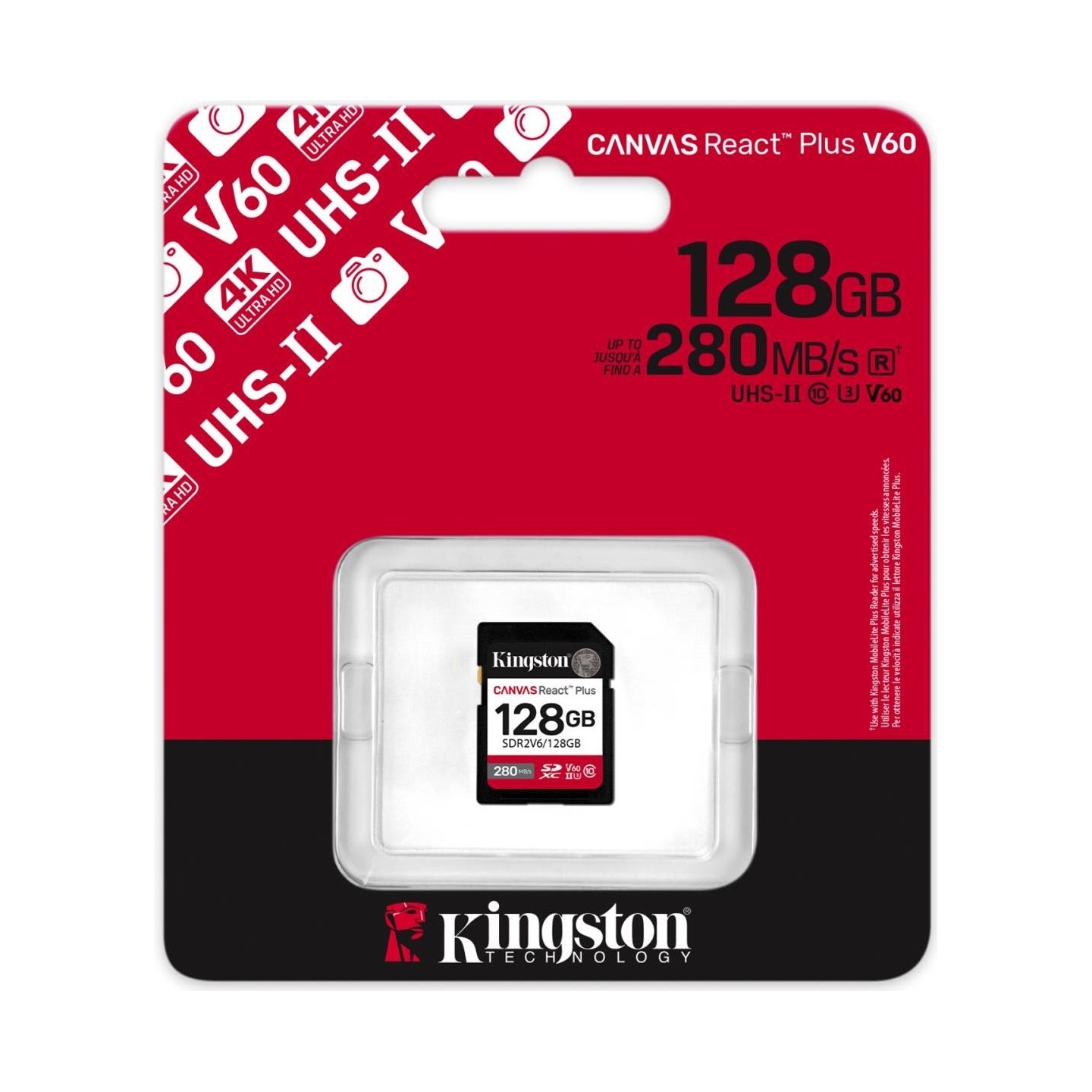 Kingston 128GB Canvas React Plus SDXC