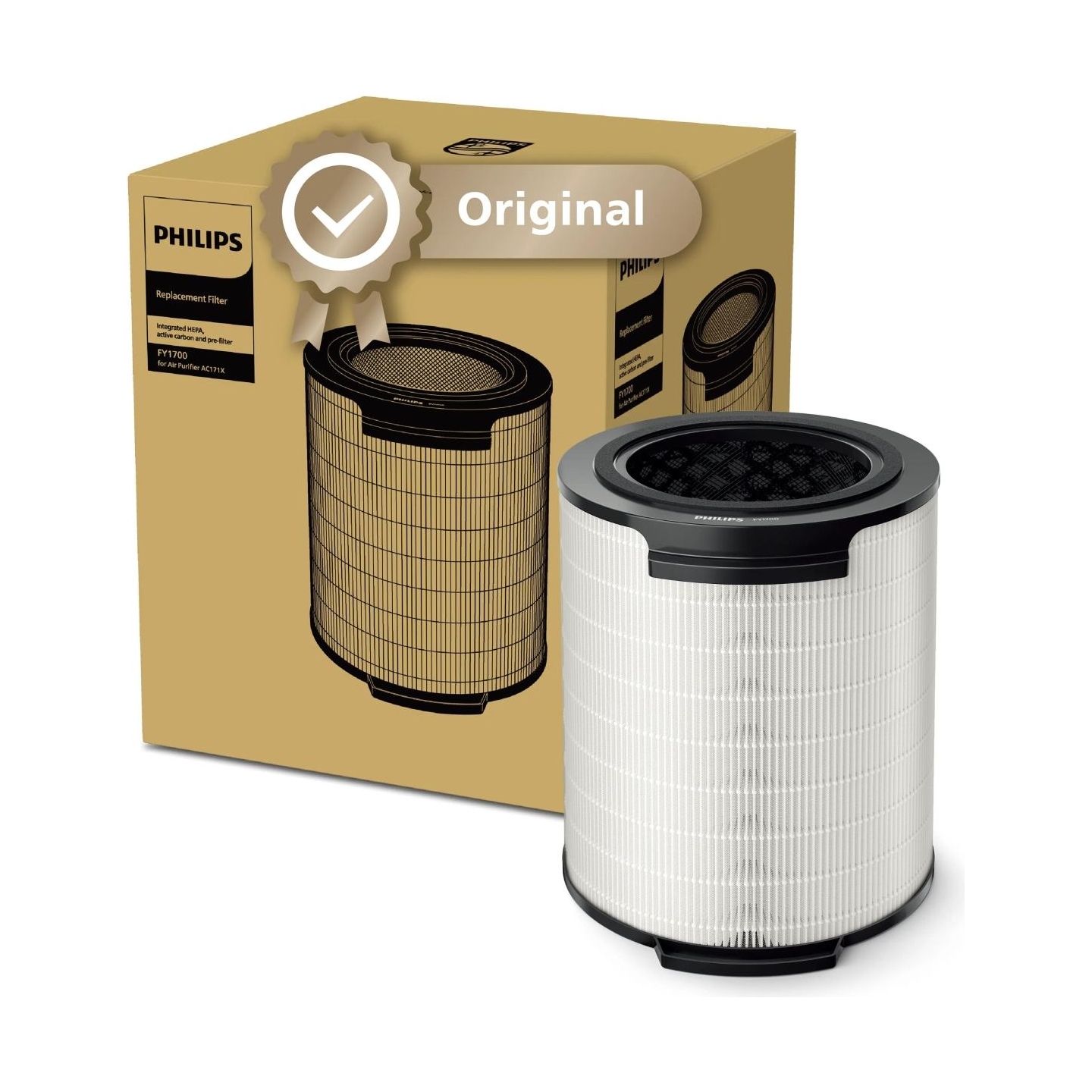 Philips FY1700/30 Genuine replacement filter Integrated 3-in-1 / FY1700/30