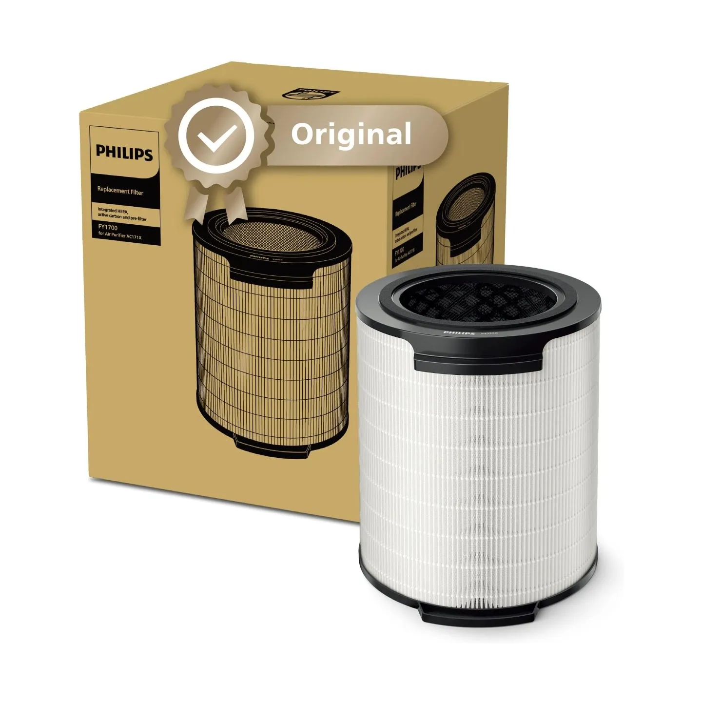 Philips FY1700/30 Genuine replacement filter Integrated 3-in-1 / FY1700/30