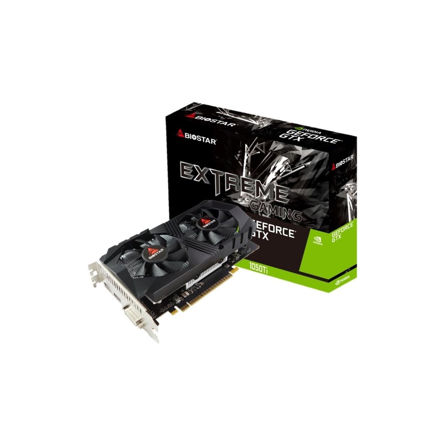 Biostar Graphics Card|BIOSTAR|NVIDIA GeForce GTX 1050 TI|4 GB|GDDR5|128 bit|PCIE 3.0 16x|Memory 7008 MHz|GPU 1291 MHz|Dual Slot 