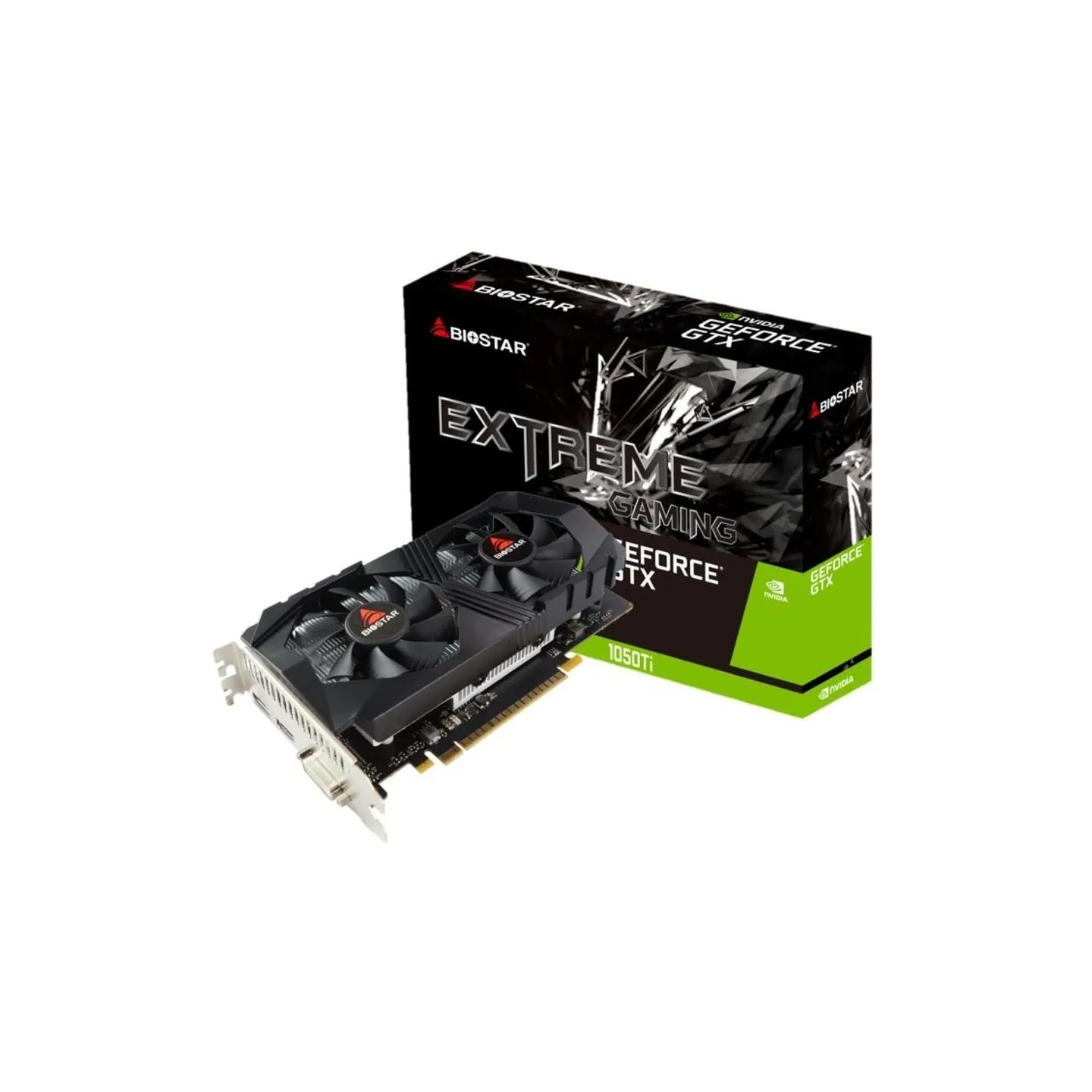 Biostar Graphics Card|BIOSTAR|NVIDIA GeForce GTX 1050 TI|4 GB|GDDR5|128 bit|PCIE 3.0 16x|Memory 7008 MHz|GPU 1291 MHz|Dual Slot 