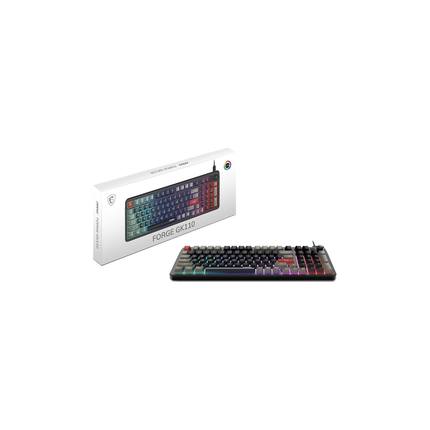 MSI FORGE GK110 US | Gaming keyboard | Wired | US | Membrane | Black