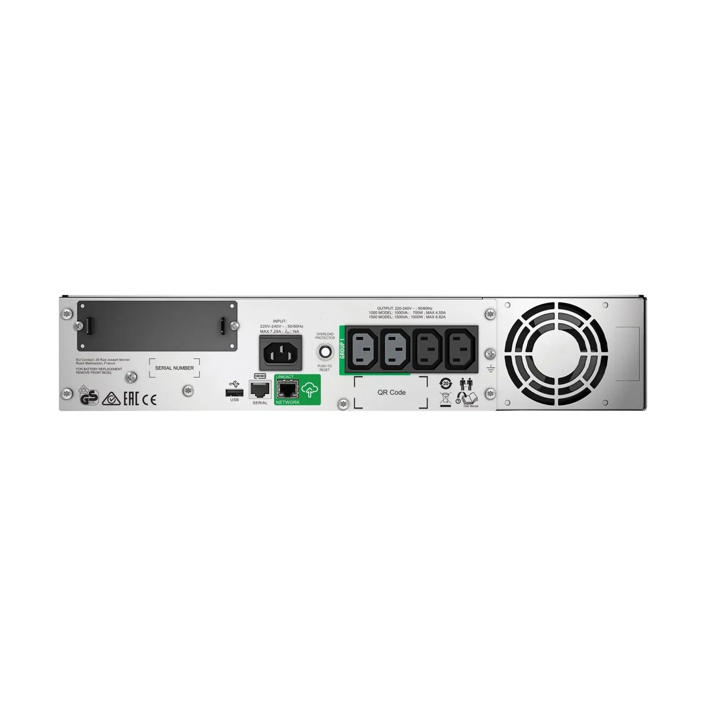 Schneider Electric APC Smart-UPS | SMT1500RMI2UC | 1500 VA | 1000 W