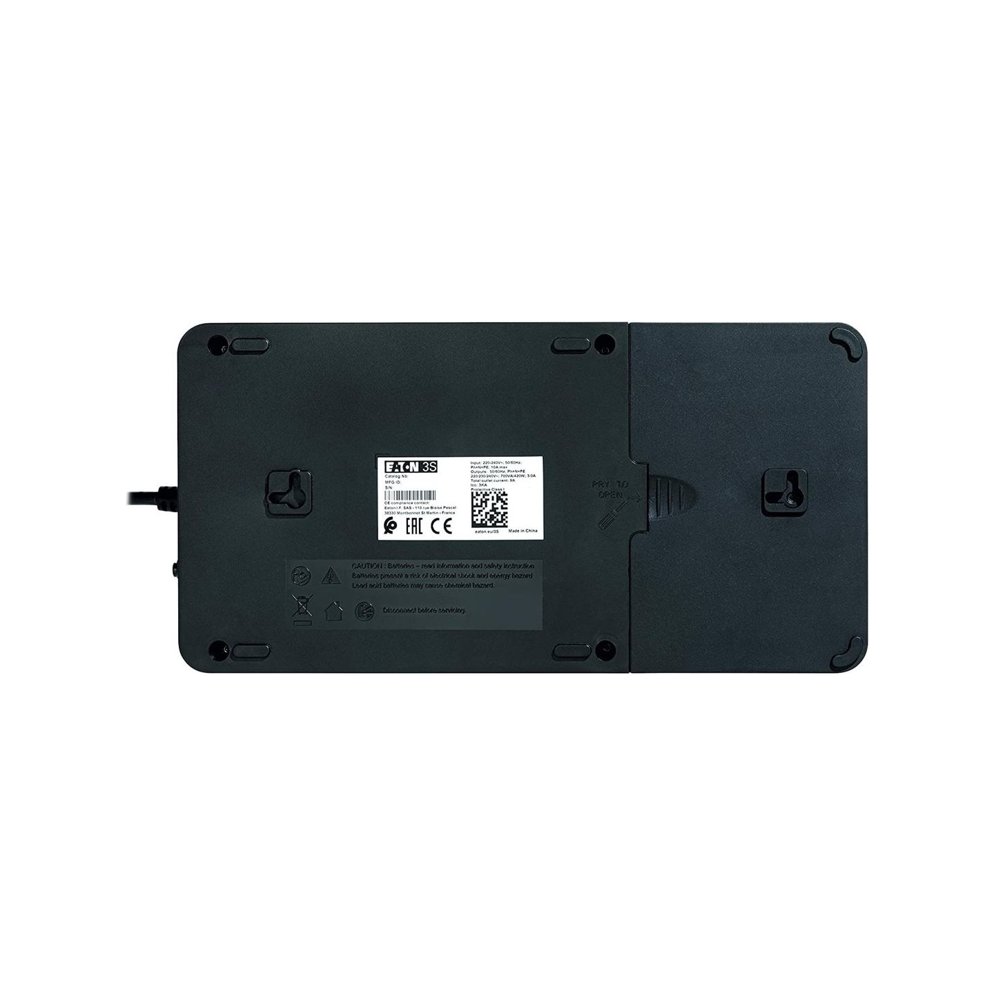 Eaton 3S Gen2 UPS DIN, 450 VA, 270 W, Input: Schuko, Outputs: (3) Schuko, (3) Schuko surge only, Tower | 3S450D