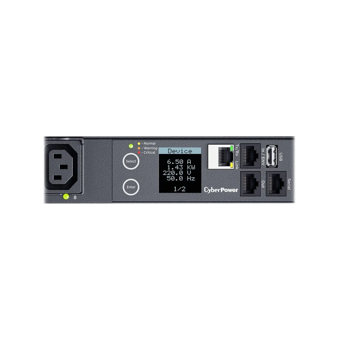 Cyberpower PDU 9 slots, 1U, RACK, C13x8