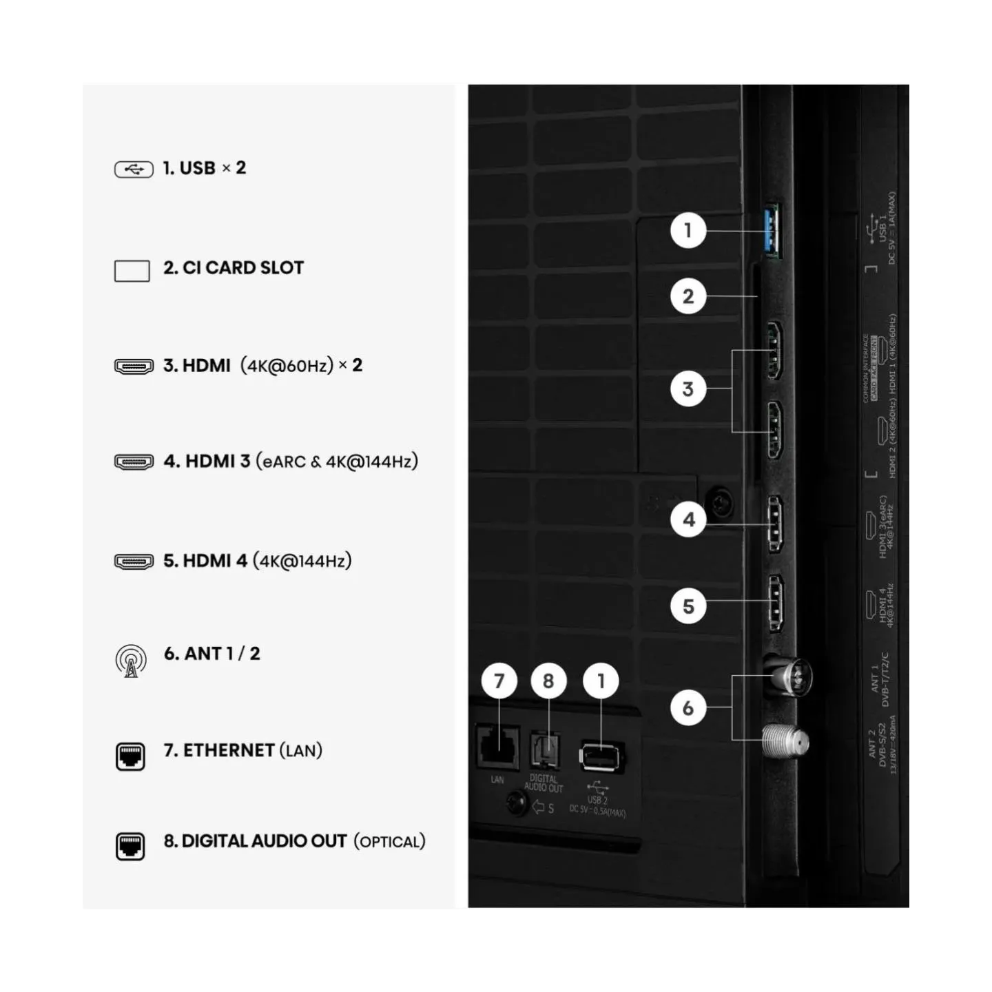 Hisense TV | 55U7SE | 55 | Smart TV | VIDAA Smart OS | UHD | Black