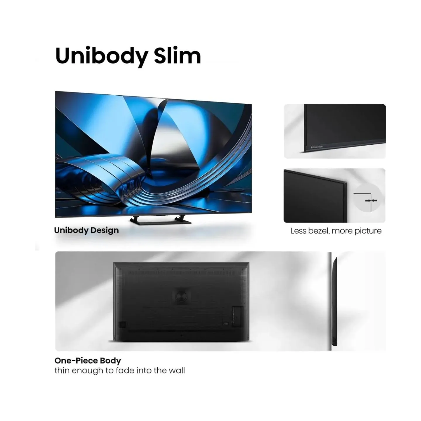 Hisense TV | 55U7SE | 55 | Smart TV | VIDAA Smart OS | UHD | Black