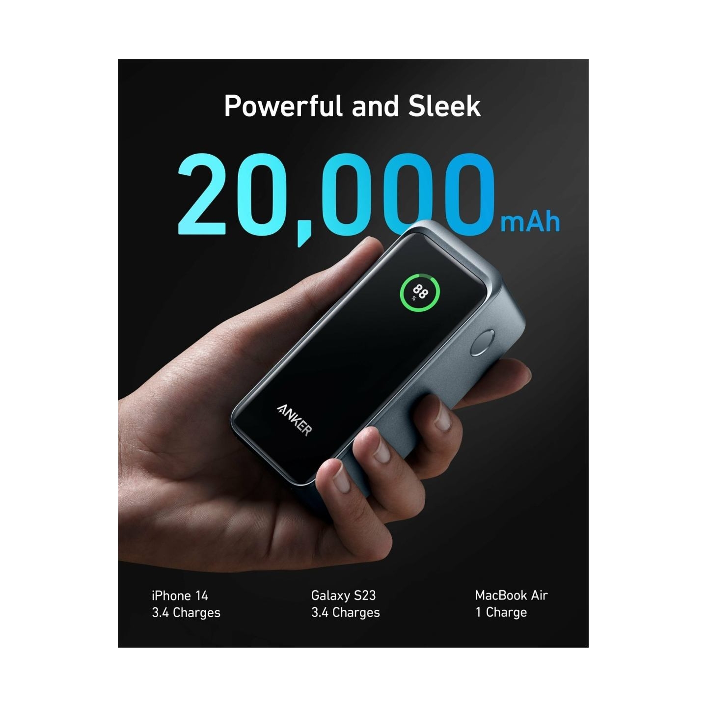Anker Power Bank, 200 W | Prime | 20000 mAh | Black