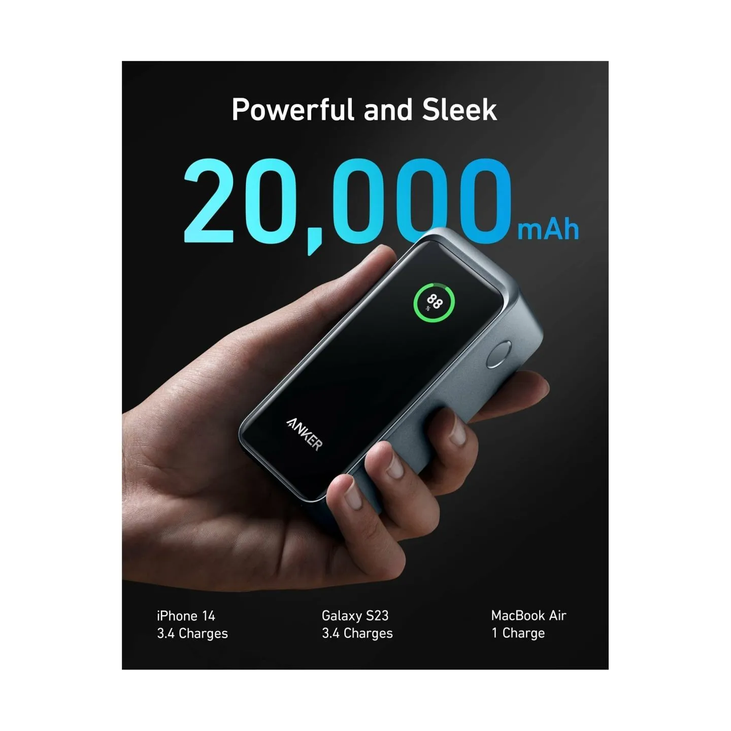 Anker Power Bank, 200 W | Prime | 20000 mAh | Black