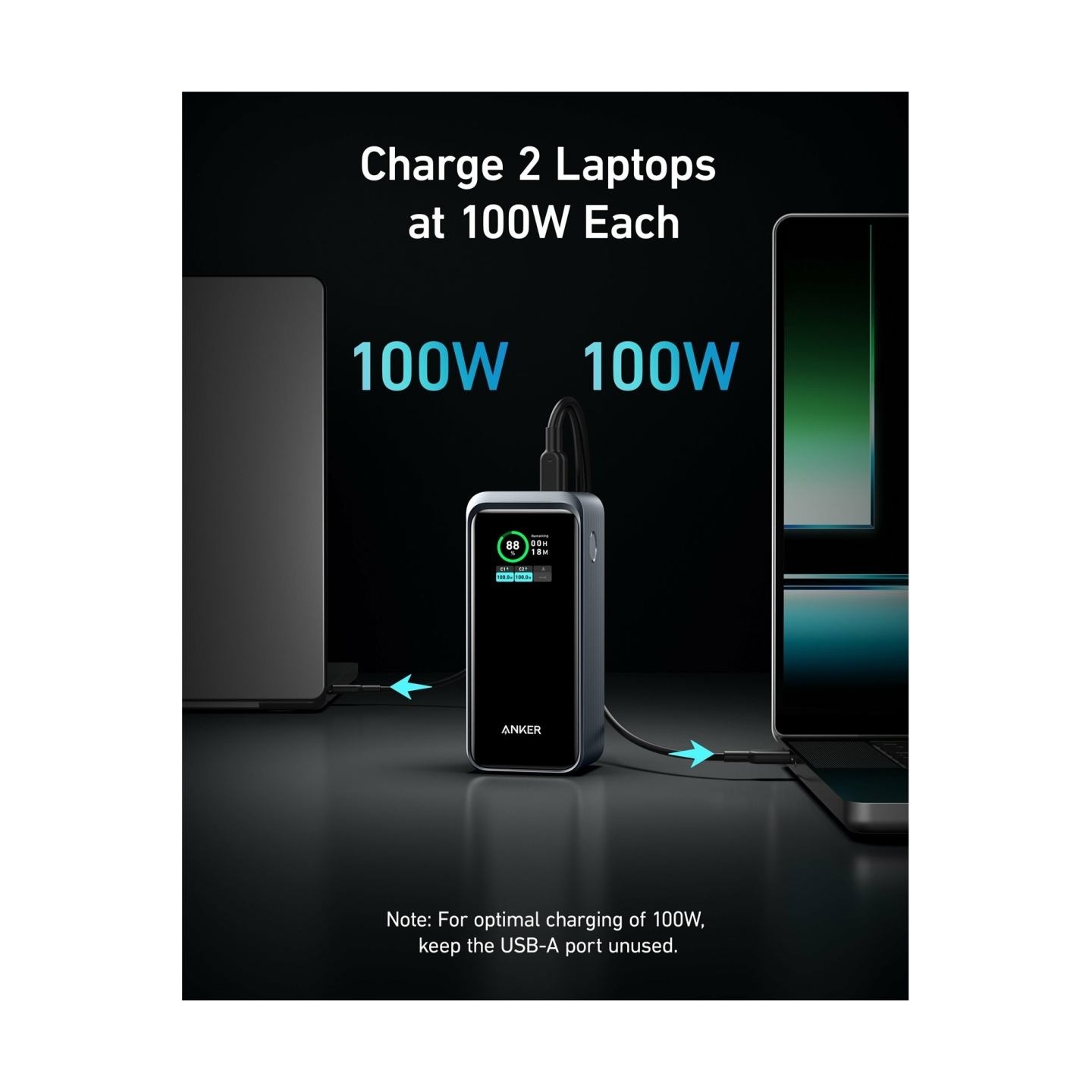 Anker Power Bank, 200 W | Prime | 20000 mAh | Black