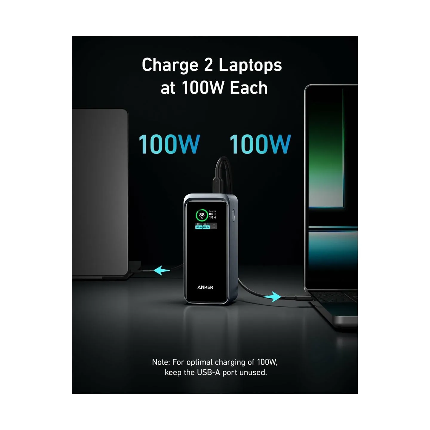 Anker Power Bank, 200 W | Prime | 20000 mAh | Black