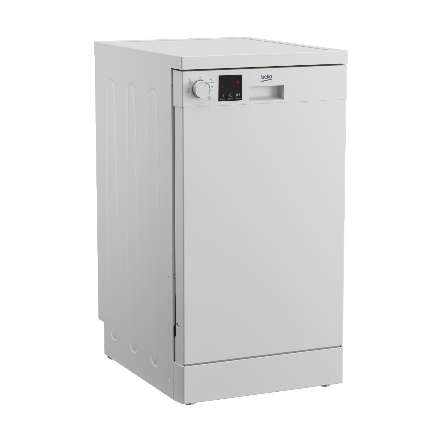 Beko Free standing Dishwasher DVS05024W, Energy class E (old A++), 45 cm, 5 programs, White / DVS05024W