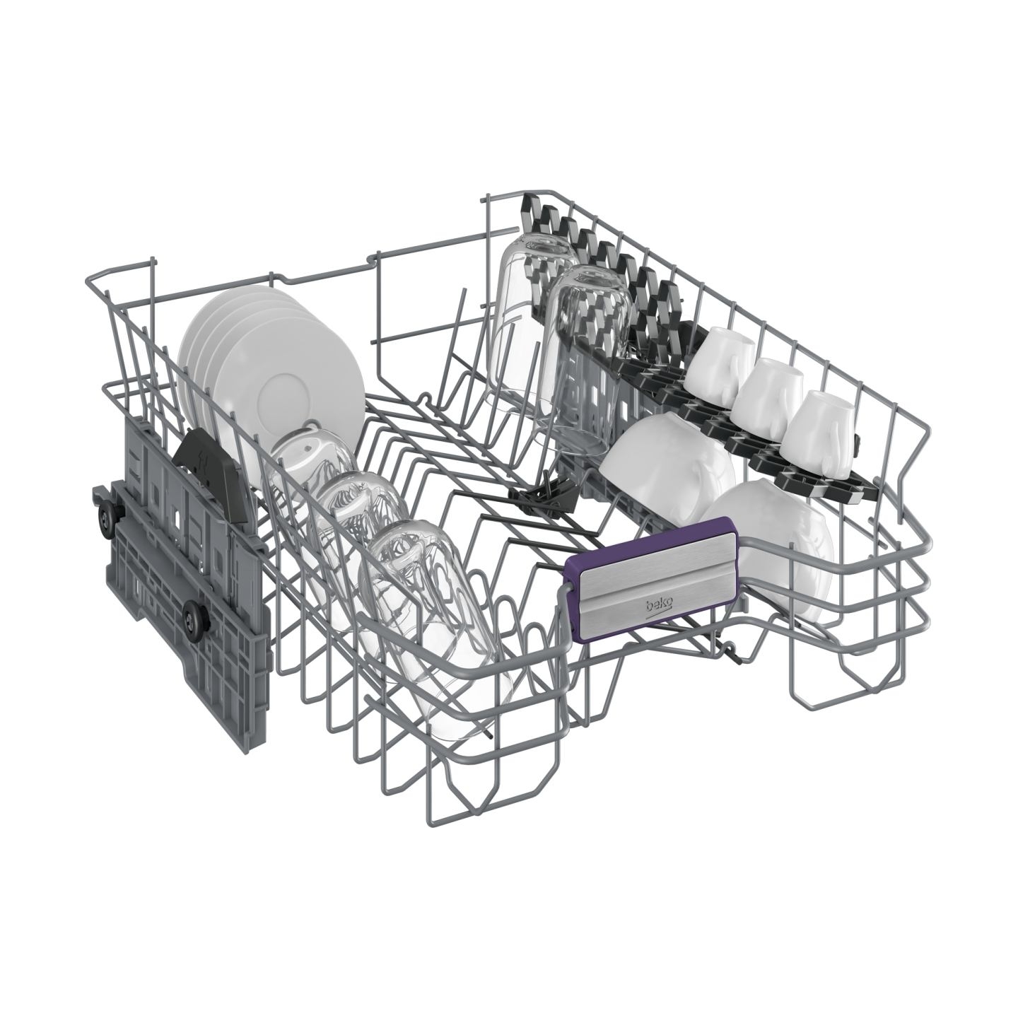 Beko Free standing Dishwasher BDFS26120WQ, Energy class E,  Width 45 cm, 6 programs, Inverter motor, Third drawer, White / BDFS2