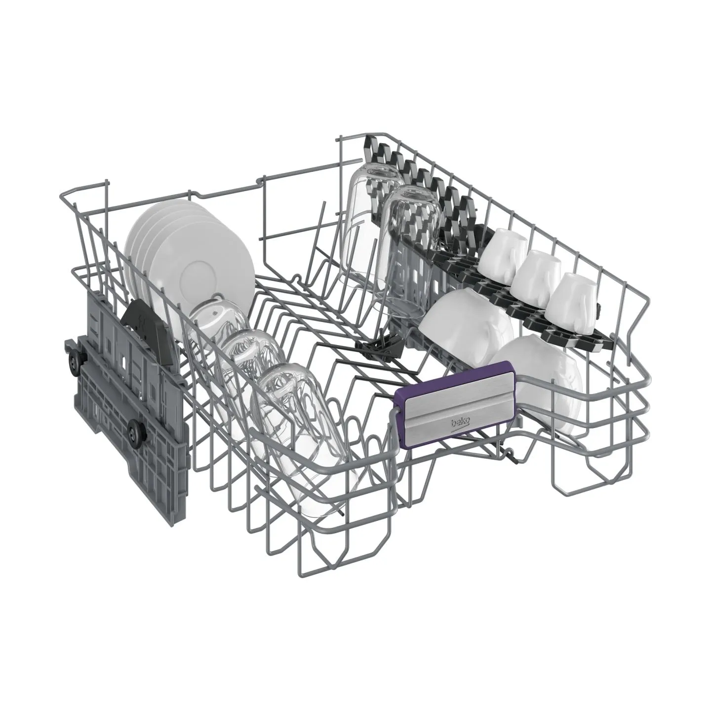 Beko Free standing Dishwasher BDFS26120WQ, Energy class E,  Width 45 cm, 6 programs, Inverter motor, Third drawer, White / BDFS2