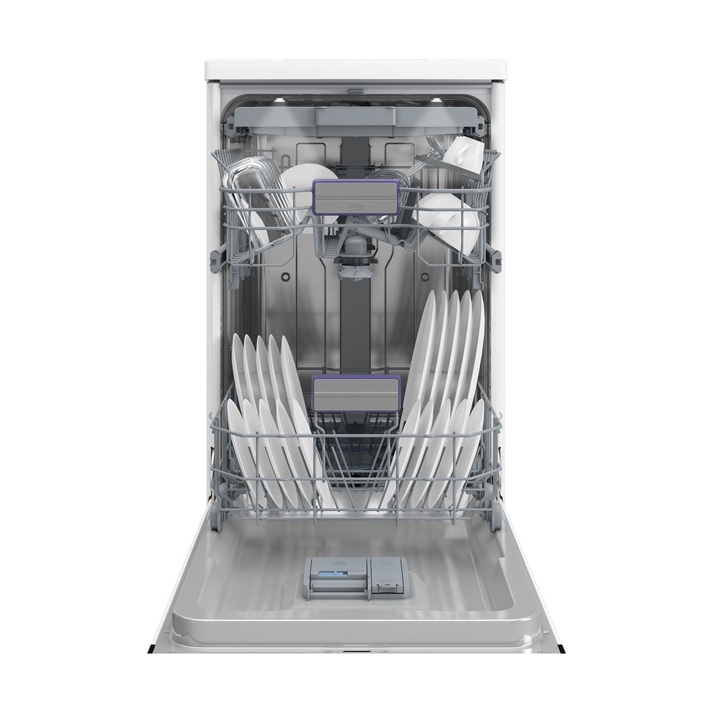 Beko Free standing Dishwasher BDFS26120WQ, Energy class E,  Width 45 cm, 6 programs, Inverter motor, Third drawer, White / BDFS2