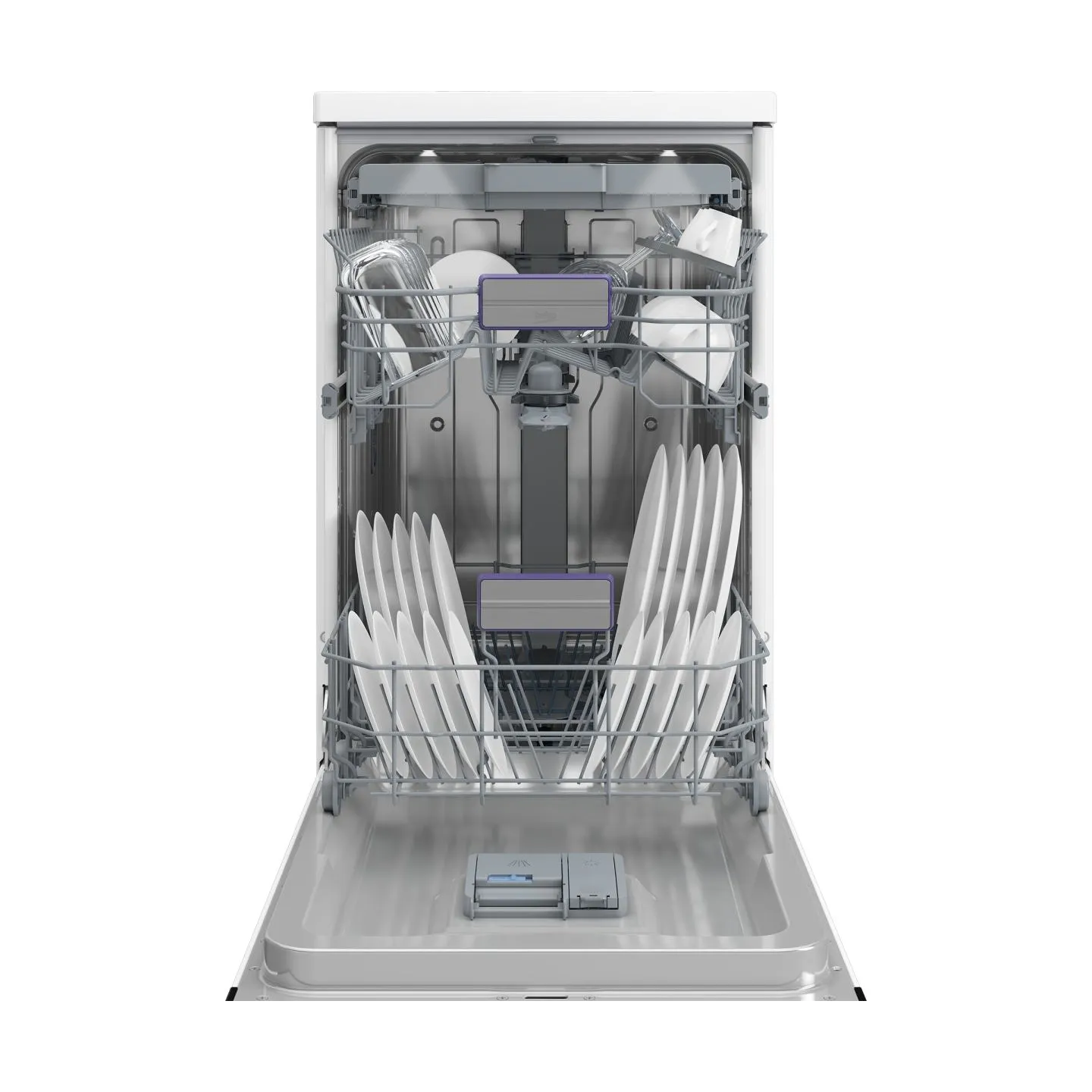Beko Free standing Dishwasher BDFS26120WQ, Energy class E,  Width 45 cm, 6 programs, Inverter motor, Third drawer, White / BDFS2