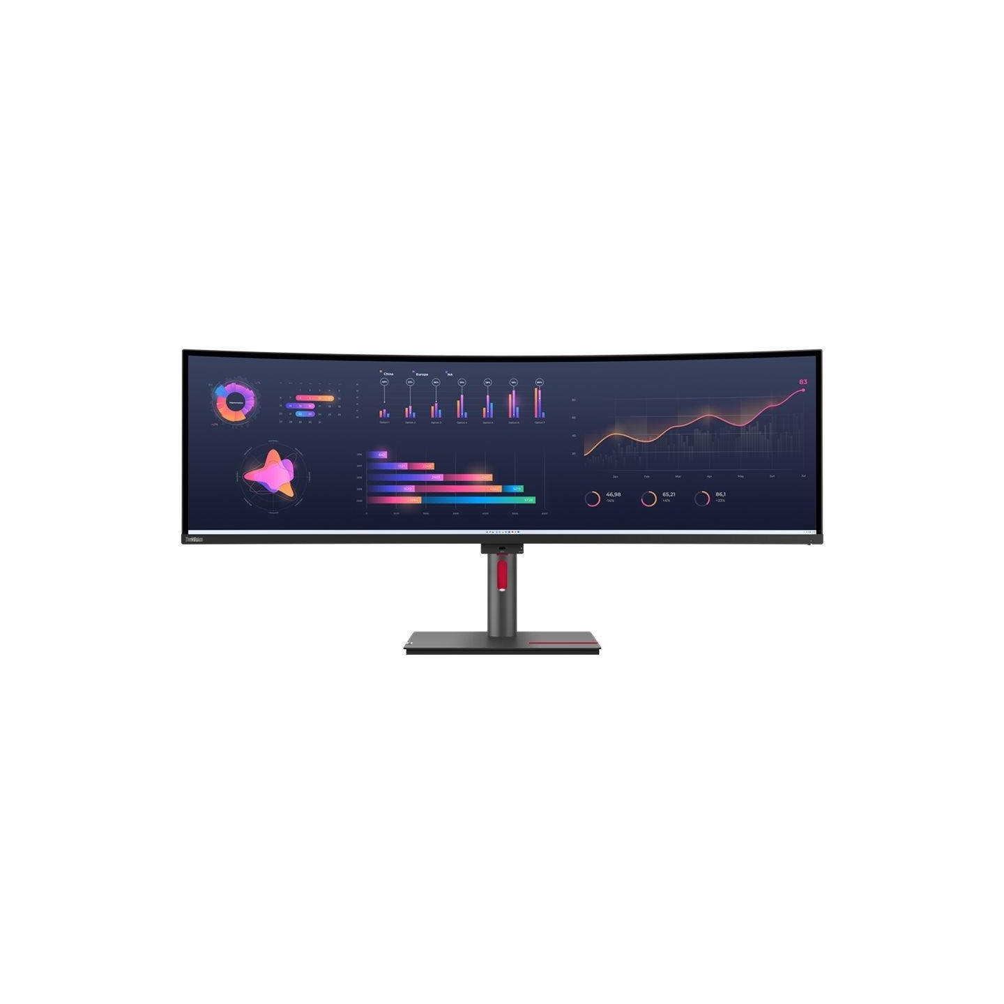 Lenovo 49" P49W-30 DUAL QHD IPS 32:9 DP/2XHDMI/RJ45/TB4(100W)