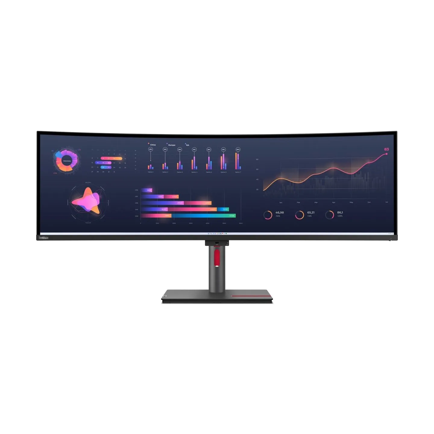 Lenovo 49" P49W-30 DUAL QHD IPS 32:9 DP/2XHDMI/RJ45/TB4(100W)