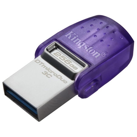 Kingston | DataTraveler | DT Micro Duo 3C | 256 GB | USB Type-C/Type-A | Purple