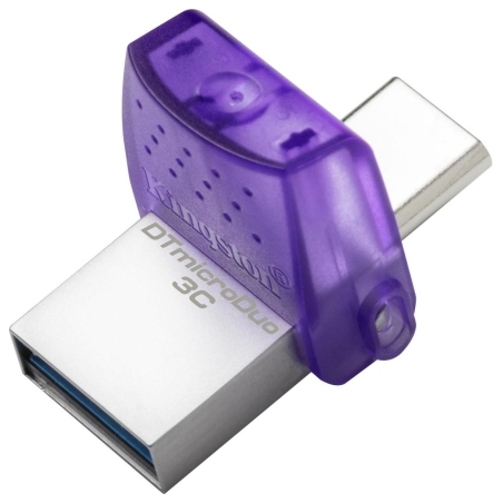 Kingston | DataTraveler | DT Micro Duo 3C | 256 GB | USB Type-C/Type-A | Purple