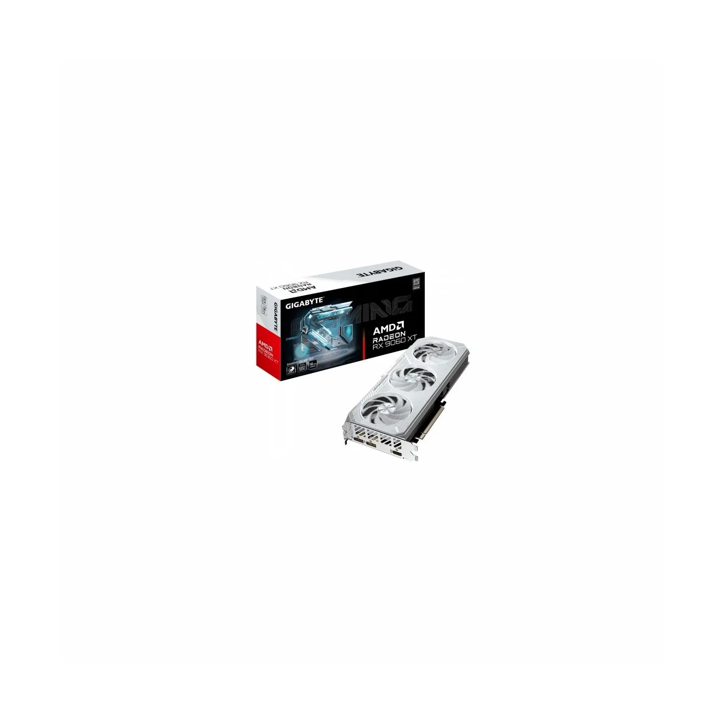 Gigabyte Graphics card Radeon RX 9060XT GAMING OC WHITE 16GB GDDR6 128bit HDMI/2DP