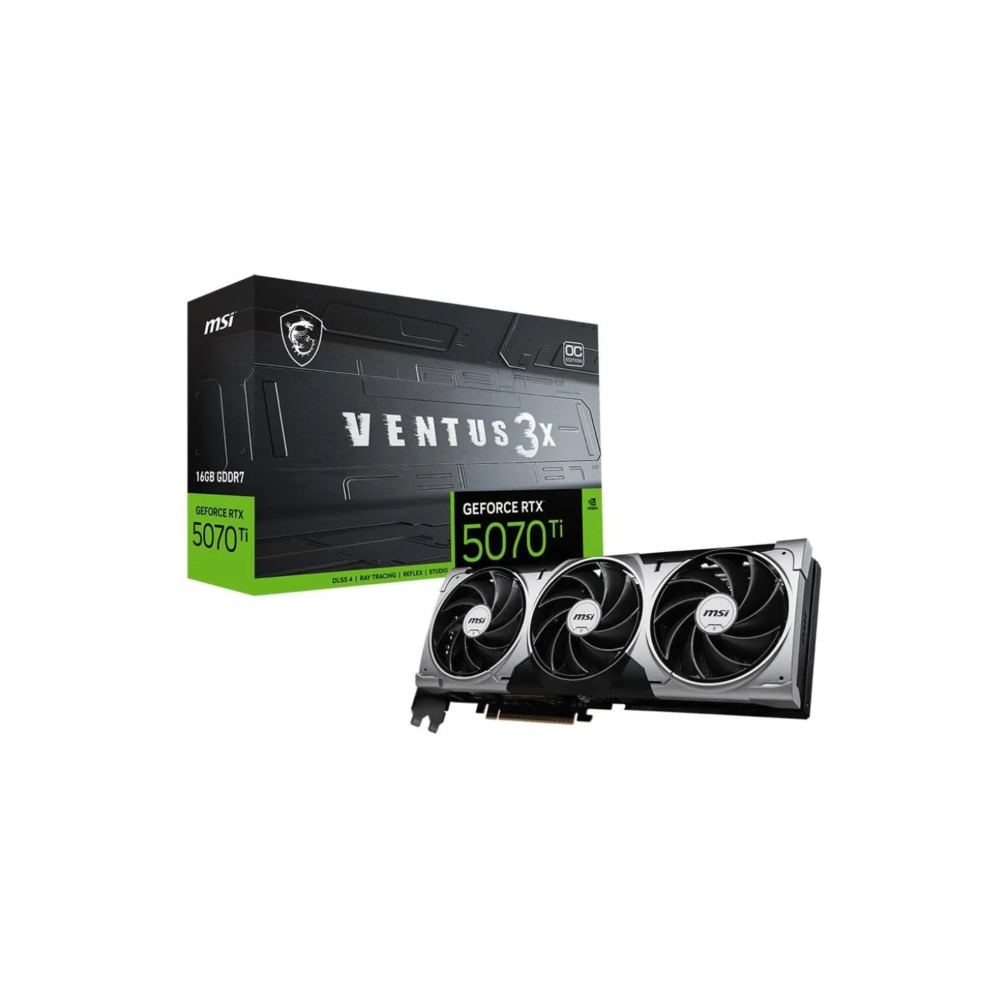 MSI Graphics Card|MSI|NVIDIA GeForce RTX 5070 Ti|16 GB|GDDR7|256 bit|PCIE 5.0 16x|Triple slot Fansink|1xHDMI|3xDisplayPort|RTX50