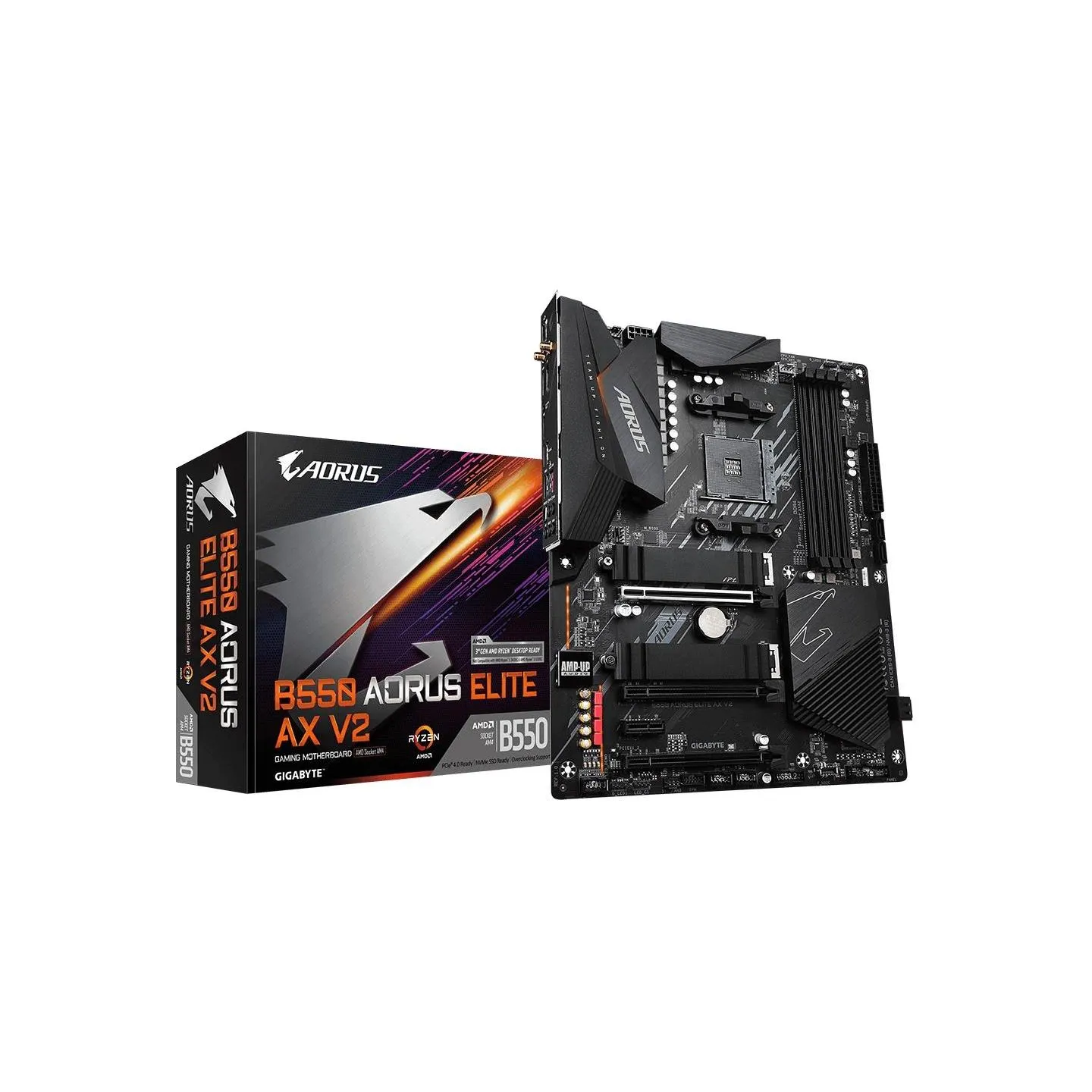 Gigabyte Mainboard|GIGABYTE|AMD B550|Socket AM4|ATX|RAM DDR4-SDRAM|4xSlots|Wi-Fi Yes|Bluetooth Yes|2xNumber of M.2 (M) slots|GIG