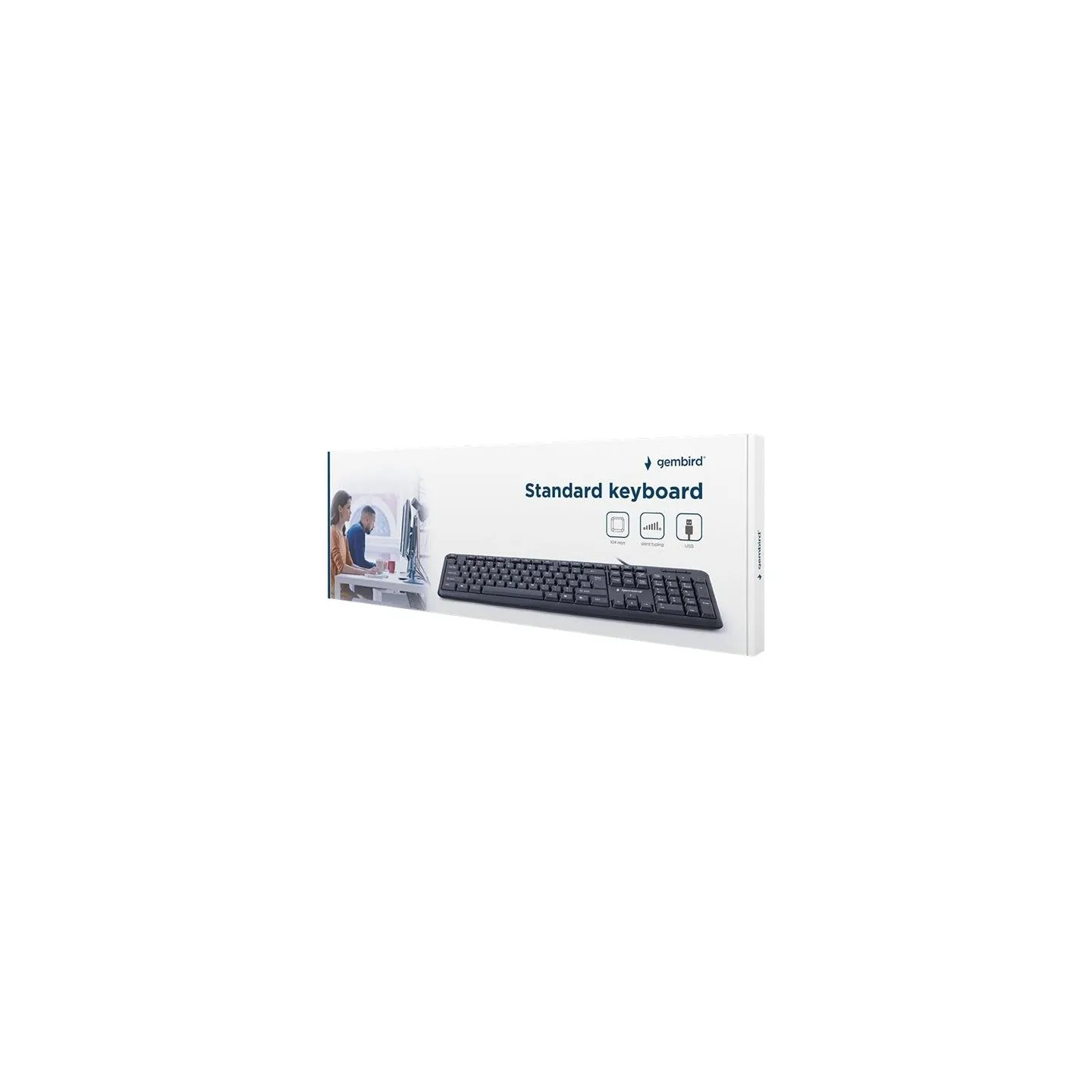 Gembird | KB-U-103-RU | Standard | Wired | EN/RU | Black