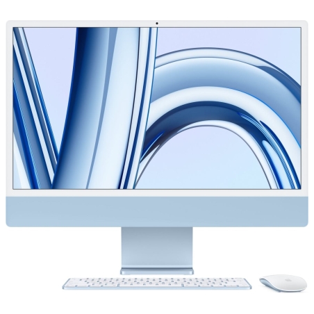 Apple iMac 24 inch: M4 10/10, 16GB, 256GB SSD - Blue