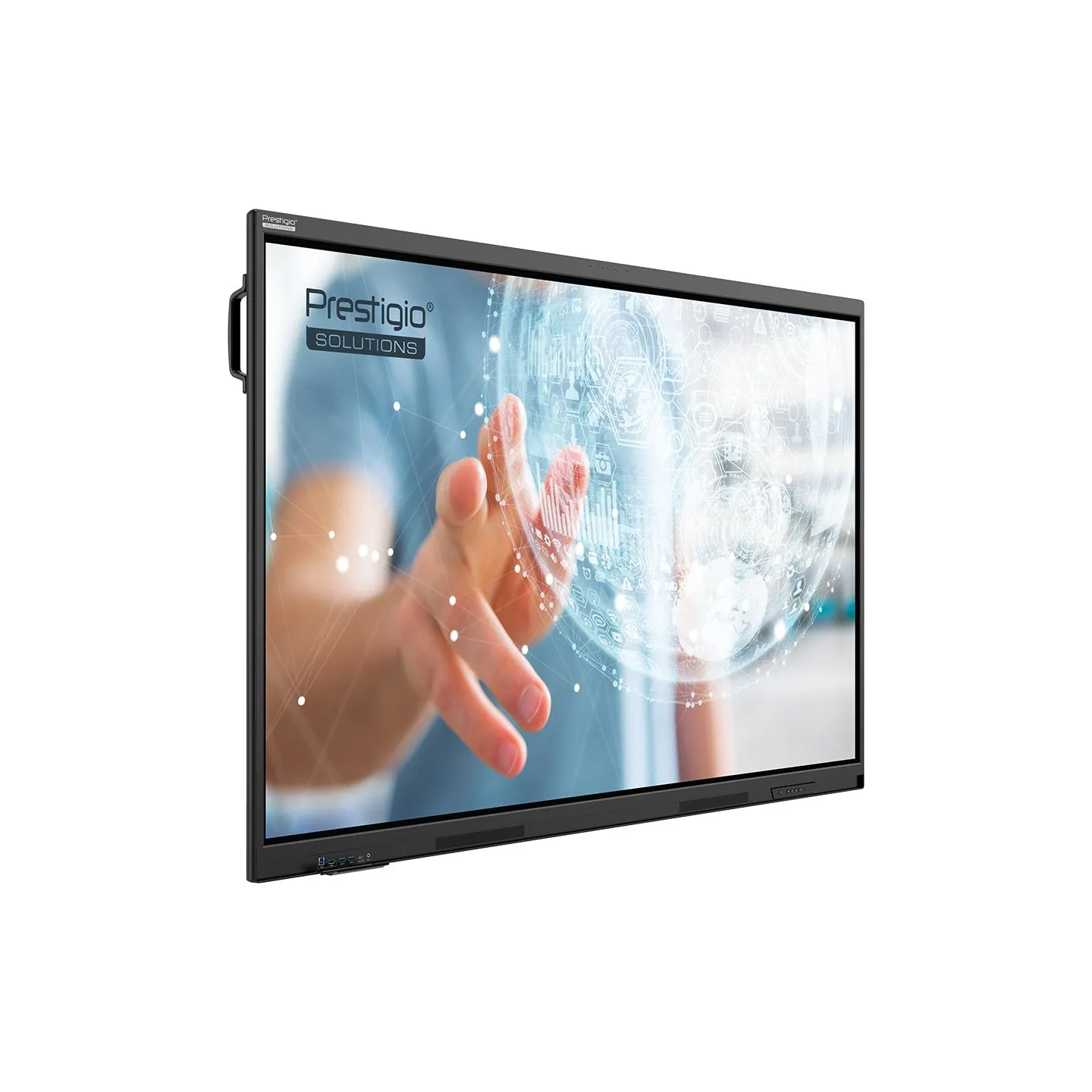 Prestigio SOLUTIONS Multiboard 65-inch Light Series Gen 7, Android 14, Google EDLA, AI button, 8/128GB, 50TP, black