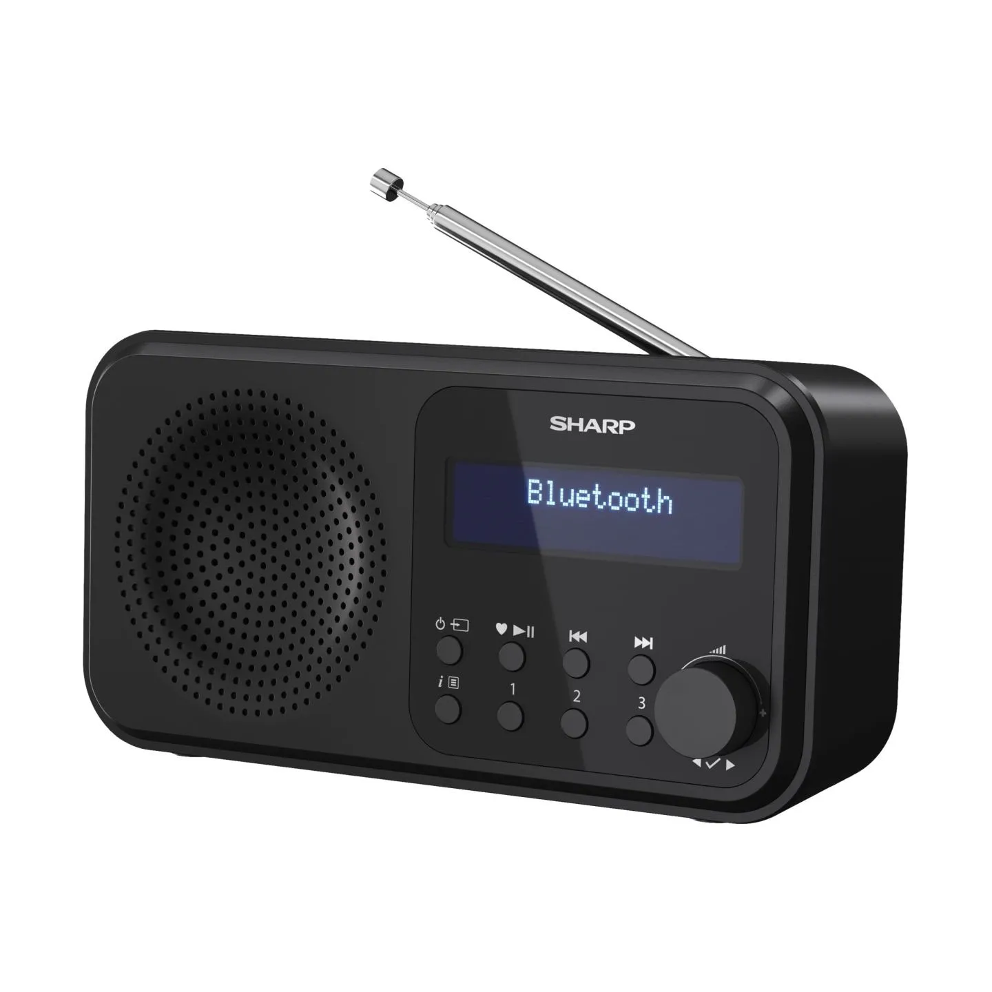 Sharp DR-P420(BK) Tokyo Portable Digital Radio, FM/DAB/DAB+, Bluetooth 5.0, USB or Battery Powered, Midnight Black | Sharp | Tok