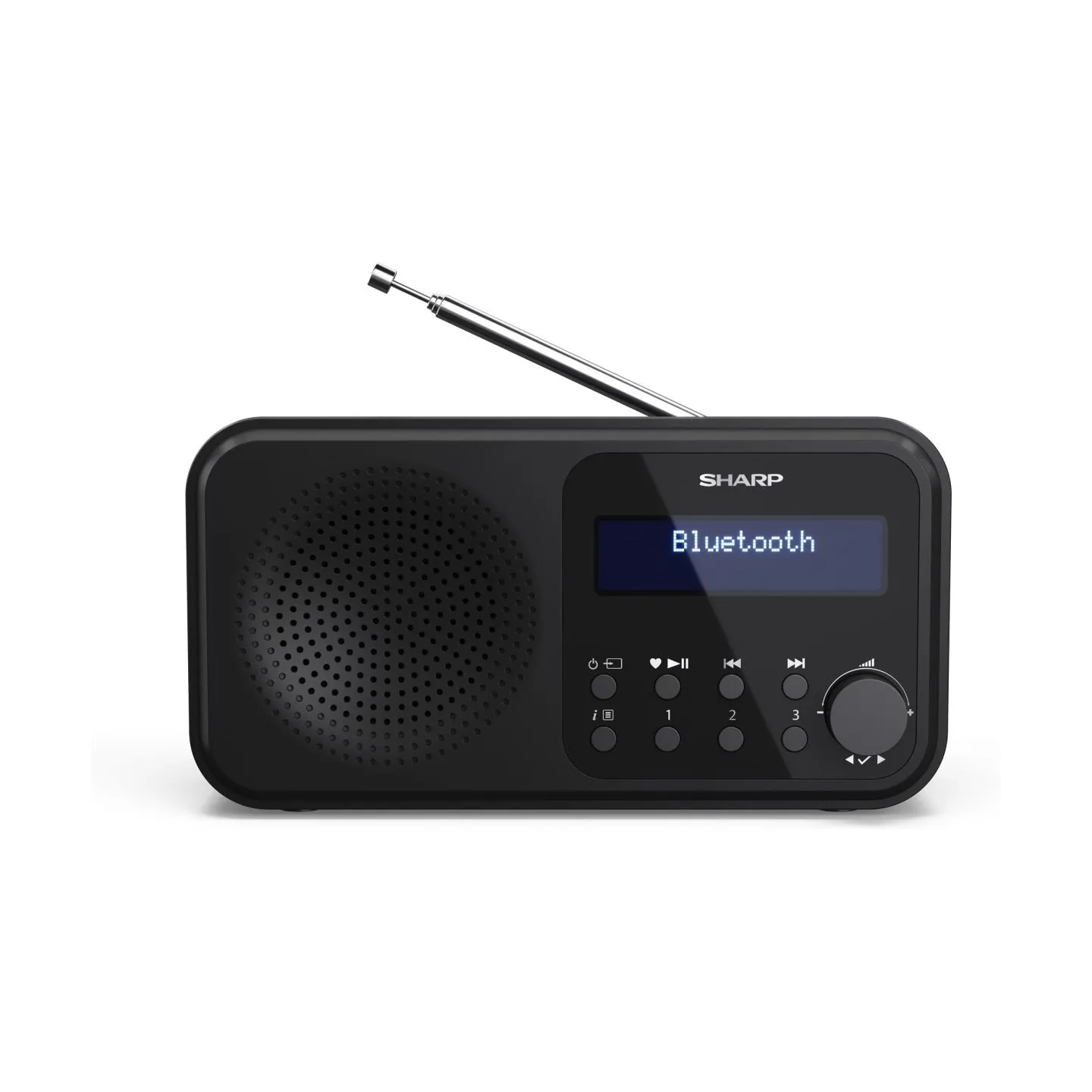 Sharp DR-P420(BK) Tokyo Portable Digital Radio, FM/DAB/DAB+, Bluetooth 5.0, USB or Battery Powered, Midnight Black | Sharp | Tok