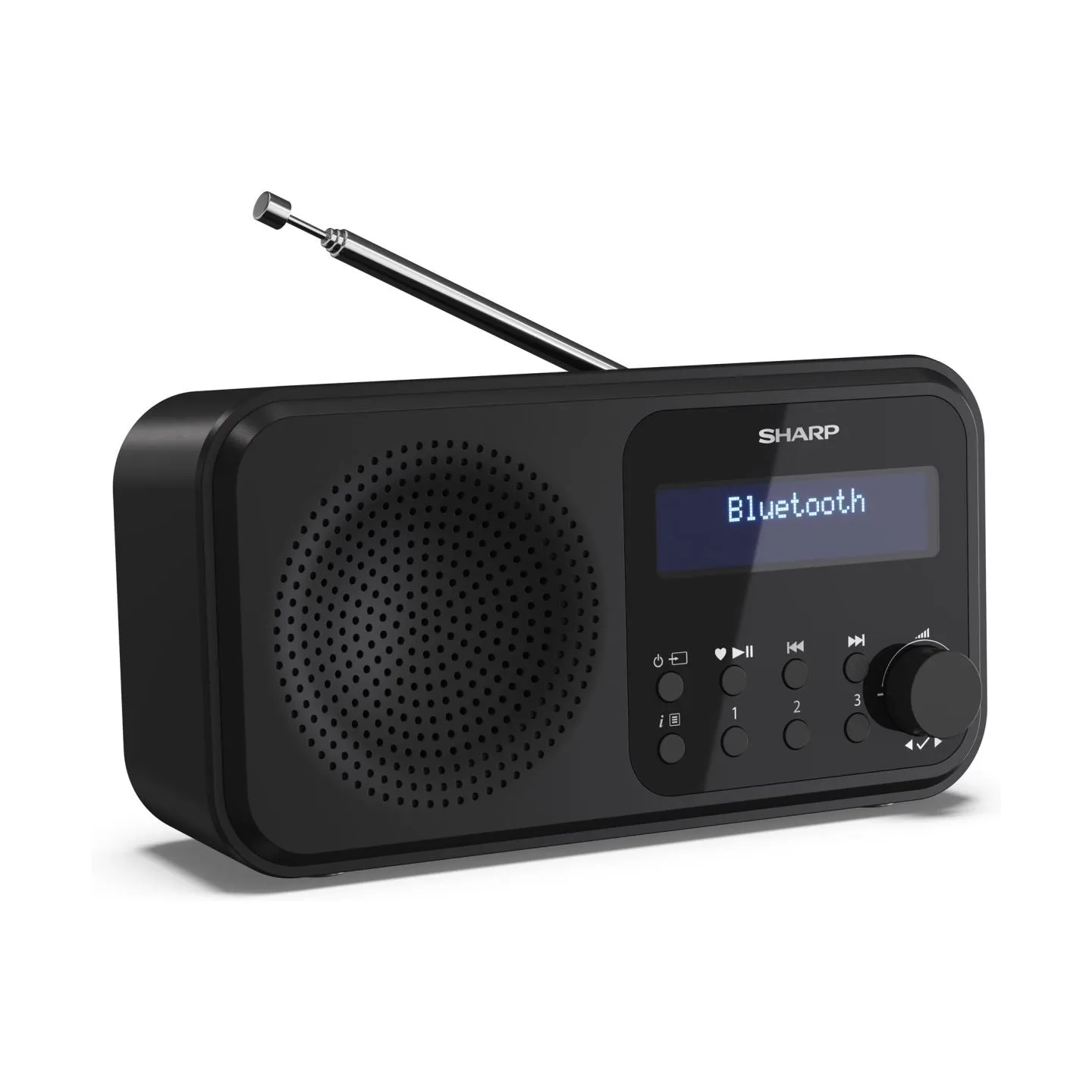 Sharp DR-P420(BK) Tokyo Portable Digital Radio, FM/DAB/DAB+, Bluetooth 5.0, USB or Battery Powered, Midnight Black | Sharp | Tok