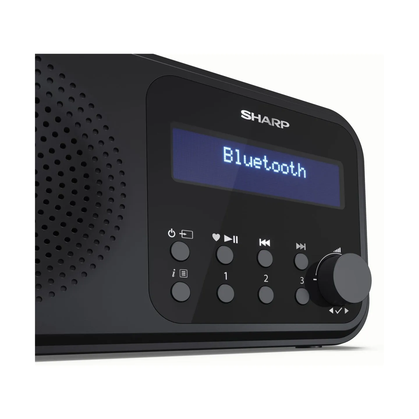 Sharp DR-P420(BK) Tokyo Portable Digital Radio, FM/DAB/DAB+, Bluetooth 5.0, USB or Battery Powered, Midnight Black | Sharp | Tok