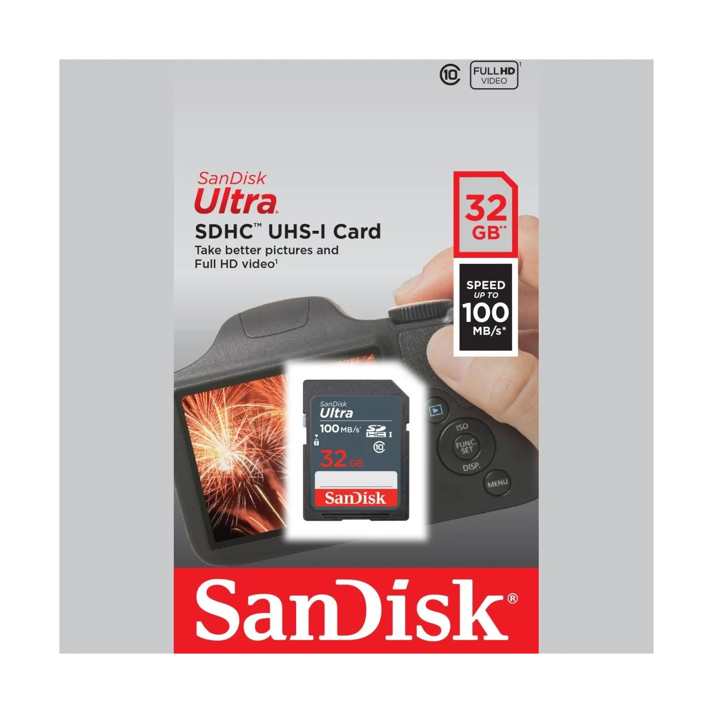 Sandisk Ultra 32GB SDHC Memory Card 100MB/s
