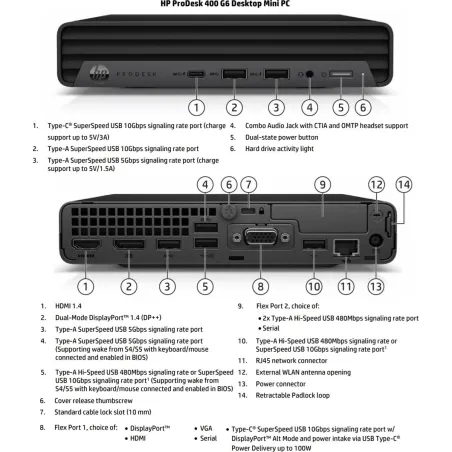 HP Renewed Grade A | ProDesk 400 G6 Desktop Mini | Intel Core i5 | i5-10500T | 16 GB | SSD | 256 GB | Intel UHD Graphics 630 | W