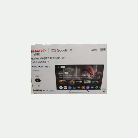 Sharp 50HR7265E 50" (126cm) QLED 144Hz 4K Ultra HD Google TV, Dolby Vision, Dolby Atmos, Central Stand |  | Sharp 50HR7265E | 50