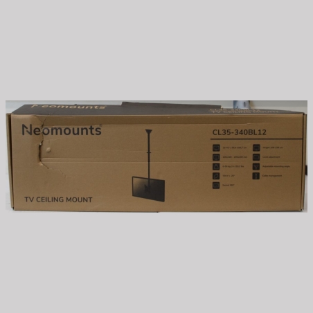 Neomounts CL35-340BL12 Monitor/TV mount ceiling 1 screen - 23-42" - max 50 kg - VESA 100x100-200x200 - h 106-156 cm - black | Ne
