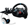 Logitech G29 Driving Force Racing Wheel for PS + Astro A10 - WHITE