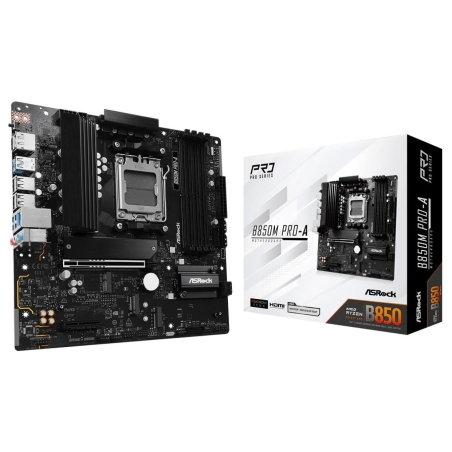 Asrock Motherboard B850M PRO-A AM5 4DDR5 HDMI/DP mATX