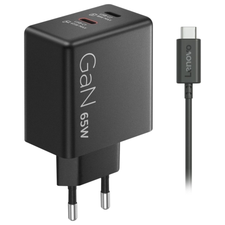 Lenovo Dual USB-C 65W GaN Charger Black