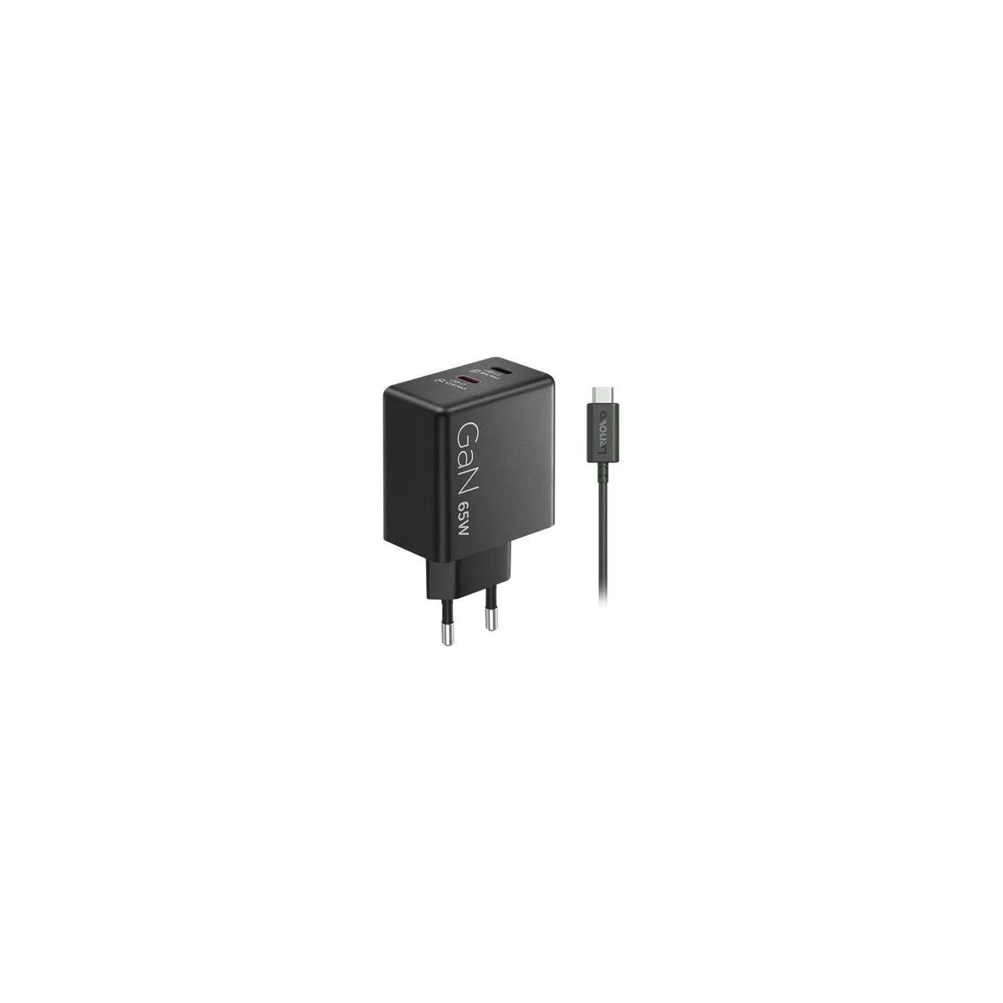 Lenovo Dual USB-C 65W GaN Charger Black