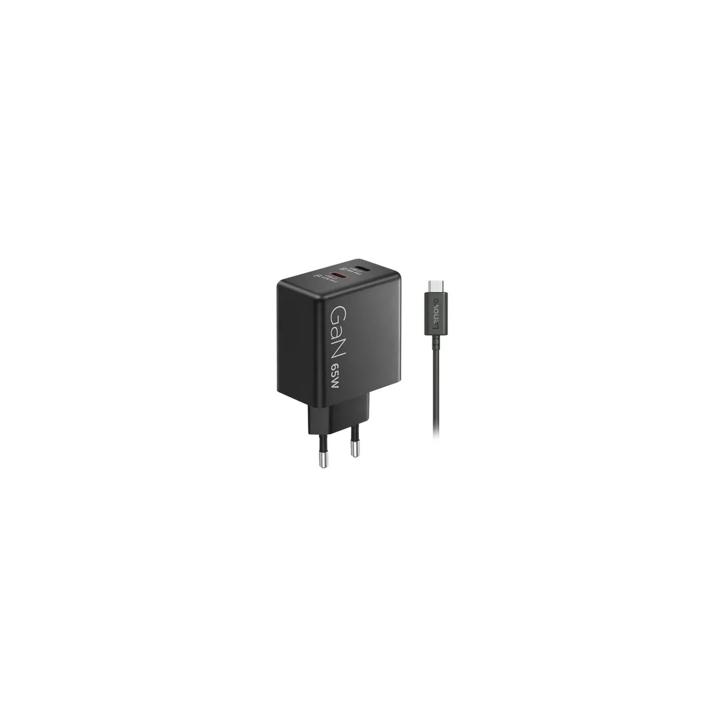 Lenovo Dual USB-C 65W GaN Charger Black