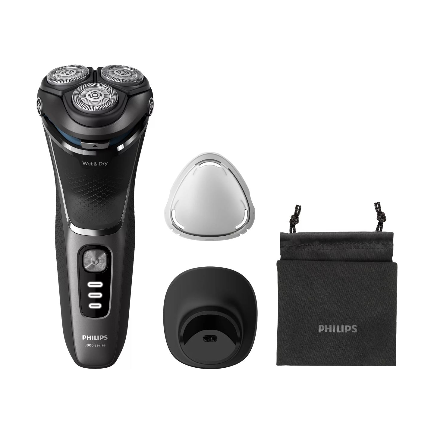 Philips Wet or Dry electric shaver S3343/13, Wet&Dry, PowerCut Blade System, 5D Flex Heads, 60min shaving / 1h charge, 5min Quic