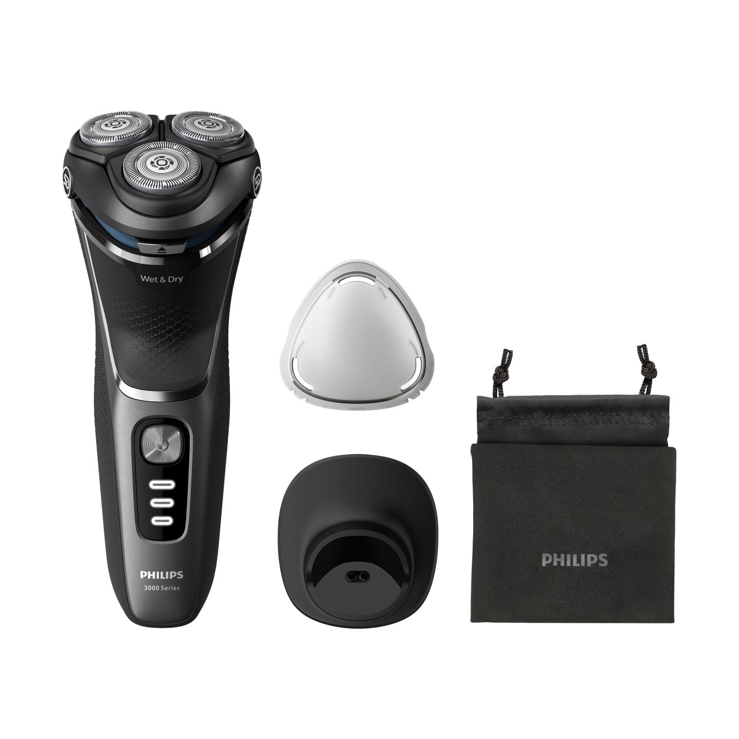 Philips Wet or Dry electric shaver S3343/13, Wet&Dry, PowerCut Blade System, 5D Flex Heads, 60min shaving / 1h charge, 5min Quic